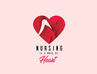Nursing Is A Work Of Heart logo design by AnuragYadav