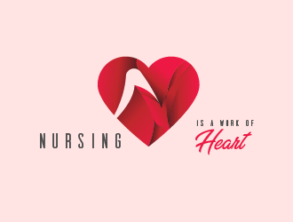 Nursing Is A Work Of Heart logo design by AnuragYadav