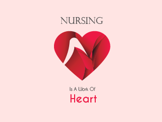 Nursing Is A Work Of Heart logo design by AnuragYadav