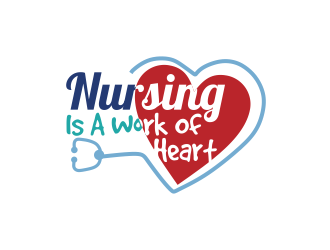 Nursing Is A Work Of Heart logo design by kopipanas