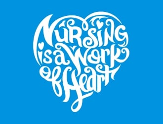 Nursing Is A Work Of Heart logo design by josephope