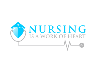 Nursing Is A Work Of Heart logo design by qqdesigns