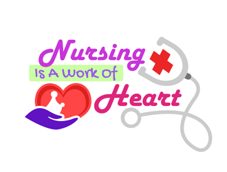 Nursing Is A Work Of Heart logo design by Arrs