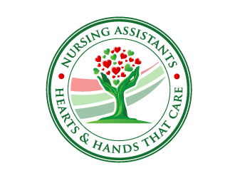 Nursing Assistants: Hearts & Hands That Care logo design by schiena