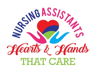 Nursing Assistants: Hearts & Hands That Care logo design by MAXR