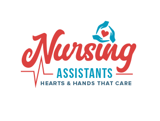 Nursing Assistants: Hearts & Hands That Care logo design by BeDesign