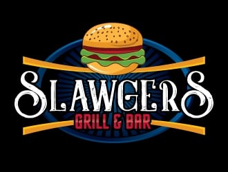 SLAWGERS GRILL & BAR logo design by Suvendu