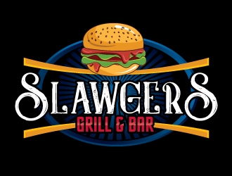 SLAWGERS GRILL & BAR logo design by Suvendu