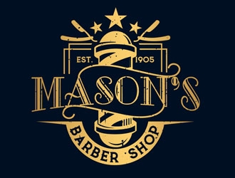Mason’s Barber Shop  logo design by DreamLogoDesign