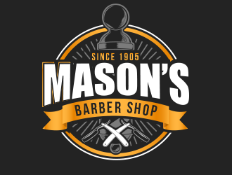 Mason’s Barber Shop  logo design by BeDesign