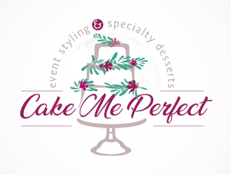 Cake Me Perfect - event styling & specialty desserts logo design by Aadisign