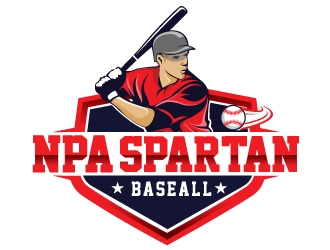 NPA Spartan Baseball logo design by Upoops