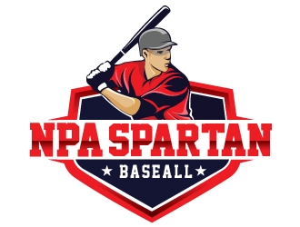NPA Spartan Baseball logo design by Upoops