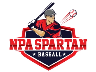 NPA Spartan Baseball logo design by Upoops