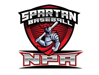 NPA Spartan Baseball logo design by DreamLogoDesign