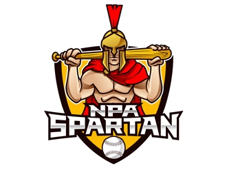 NPA Spartan Baseball logo design by DreamLogoDesign
