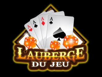 Lauberge du jeu logo design by uttam