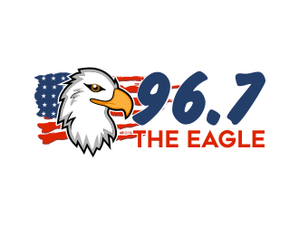 96.7 The Eagle logo design by done