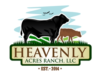 Heavenly Acres Ranch, LLC logo design by DreamLogoDesign