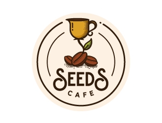 Seeds Cafe logo design by Kewin