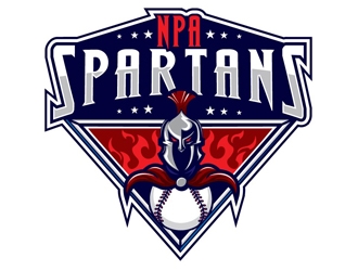 NPA Spartan Baseball logo design by shere