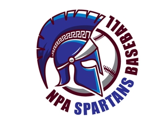 NPA Spartan Baseball logo design by shere
