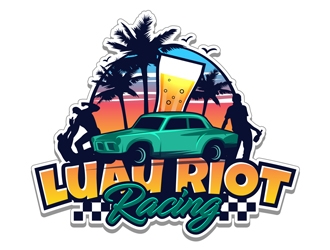 Luau Riot Racing logo design by DreamLogoDesign