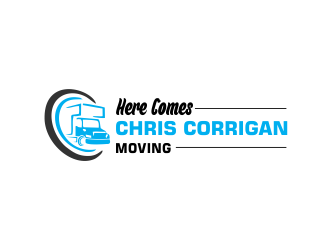 Chris Corrigan Moving  logo design by Girly