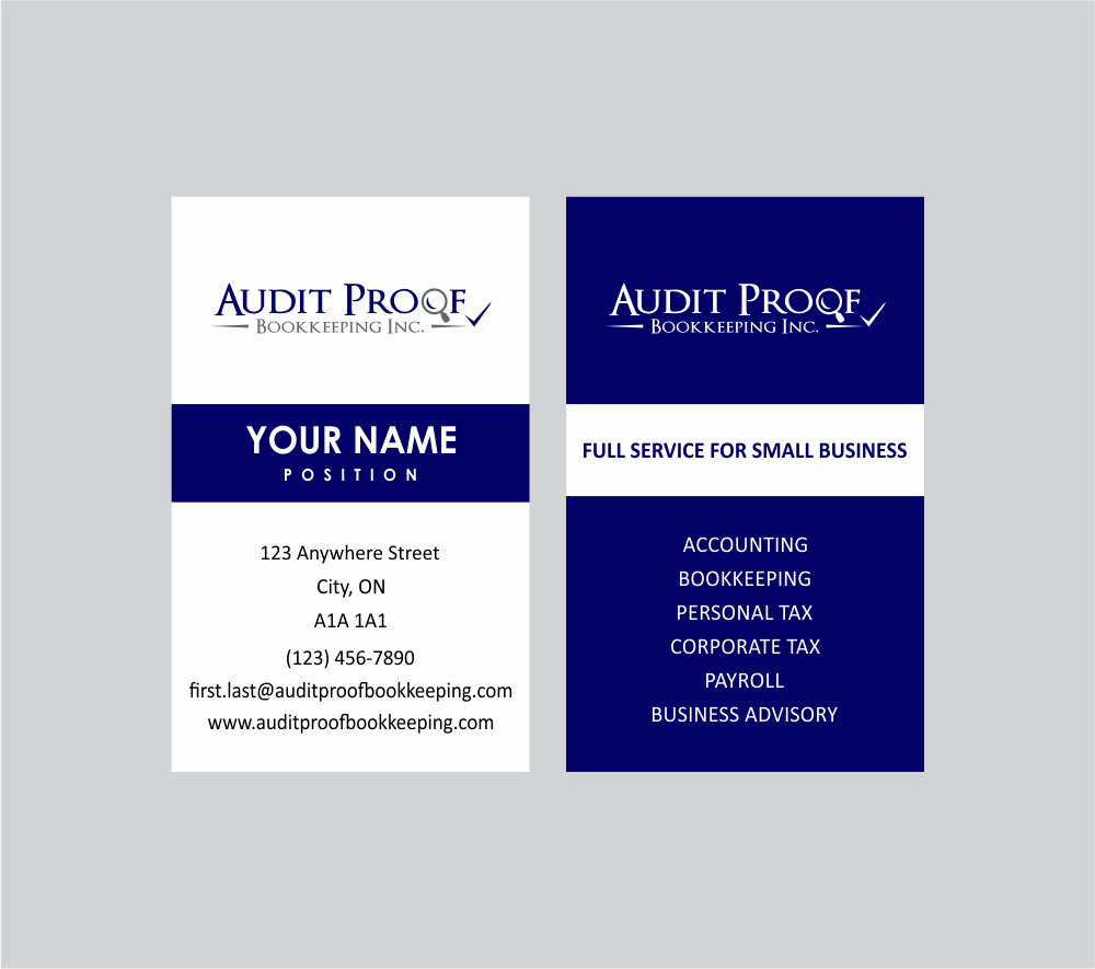 Audit Proof Bookkeeping Inc. logo design by Al-fath