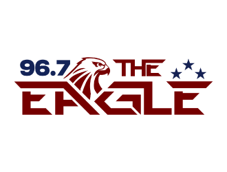 96.7 The Eagle logo design by nona