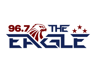 96.7 The Eagle logo design by nona