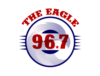 96.7 The Eagle logo design by BeDesign