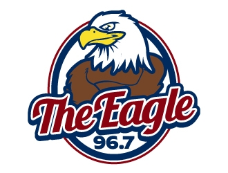 96.7 The Eagle logo design by jaize
