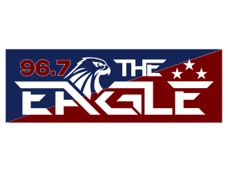 96.7 The Eagle logo design by nona