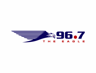 96.7 The Eagle logo design by mutafailan