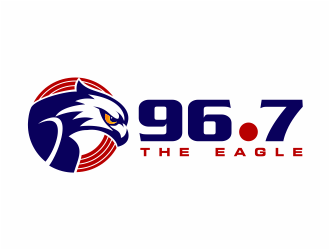 96.7 The Eagle logo design by mutafailan