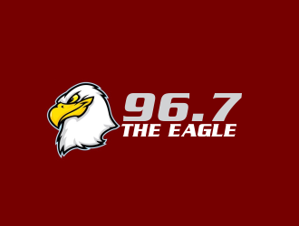 96.7 The Eagle logo design by Greenlight