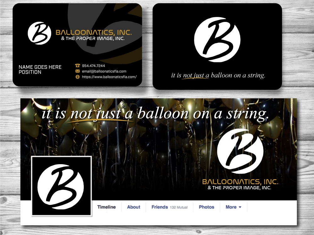 Balloonatics and The Proper Image. logo design by jaize