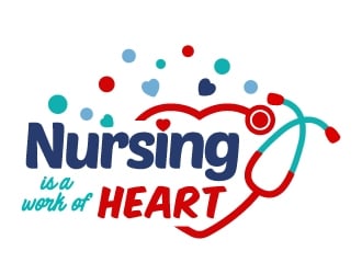 Nursing Is A Work Of Heart logo design by jaize