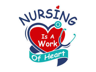 Nursing Is A Work Of Heart logo design by mikael