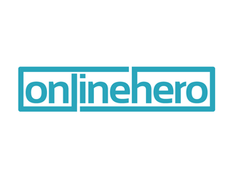 the online hero logo design by kunejo