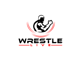 Wrestle Live logo design by giphone