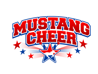 Mustang Cheer logo design by megalogos