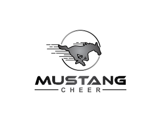 Mustang Cheer logo design by giphone