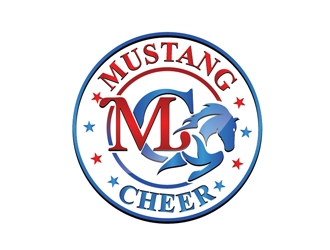 Mustang Cheer logo design by Roma