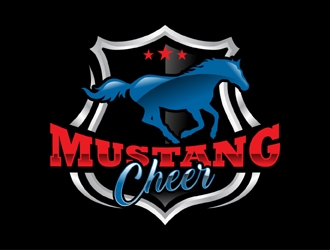 Mustang Cheer logo design by MAXR