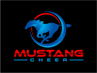 Mustang Cheer logo design by mutafailan