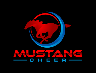 Mustang Cheer logo design by mutafailan