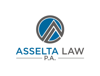 Asselta Law, P.A. logo design by iltizam