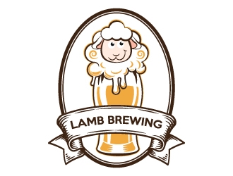 Lamb Brewing Co. logo design by alxmihalcea